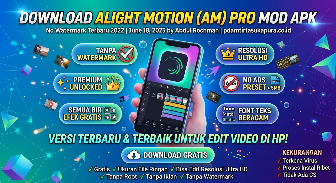 Download Alight Motion ( AM ) Pro Mod Apk No Watermark Terbaru Tahun 2026
