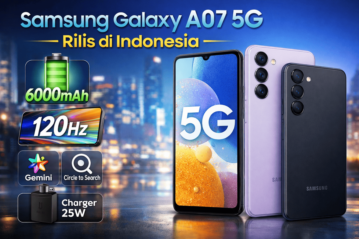 Baterai 6000mAh Samsung Galaxy A07 5G Jadi Standar Baru HP Murah