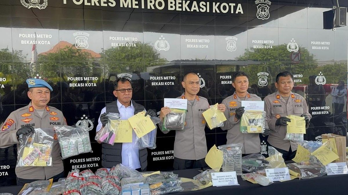 Polres Metro Bekasi Ungkap 99 Kasus Narkoba dengan 26 Pelaku Ditangkap