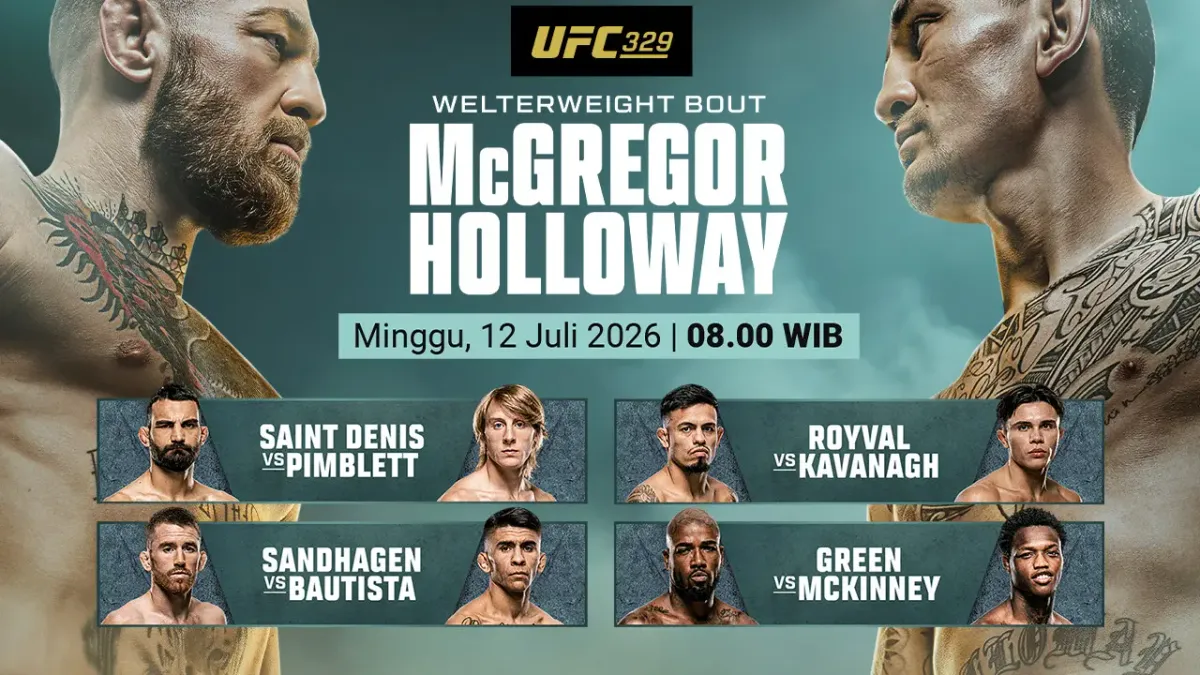 UFC 329 Gelar Pertarungan McGregor vs Holloway di Las Vegas