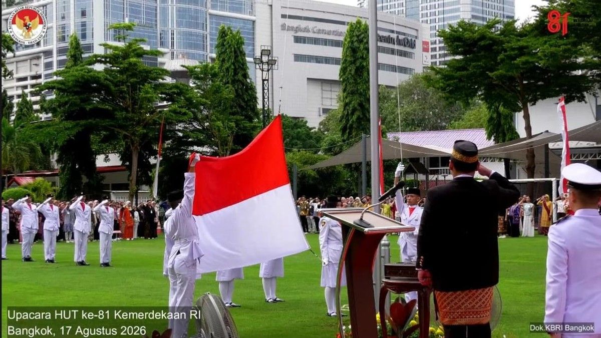 KBRI Bangkok Gelar Upacara HUT ke-81 RI dengan Peserta Lebih dari 500 Orang