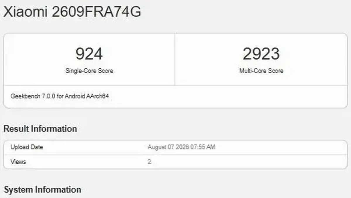 Redmi Note 17 Pro Max Tampil di Geekbench dengan Snapdragon 6 Gen 5