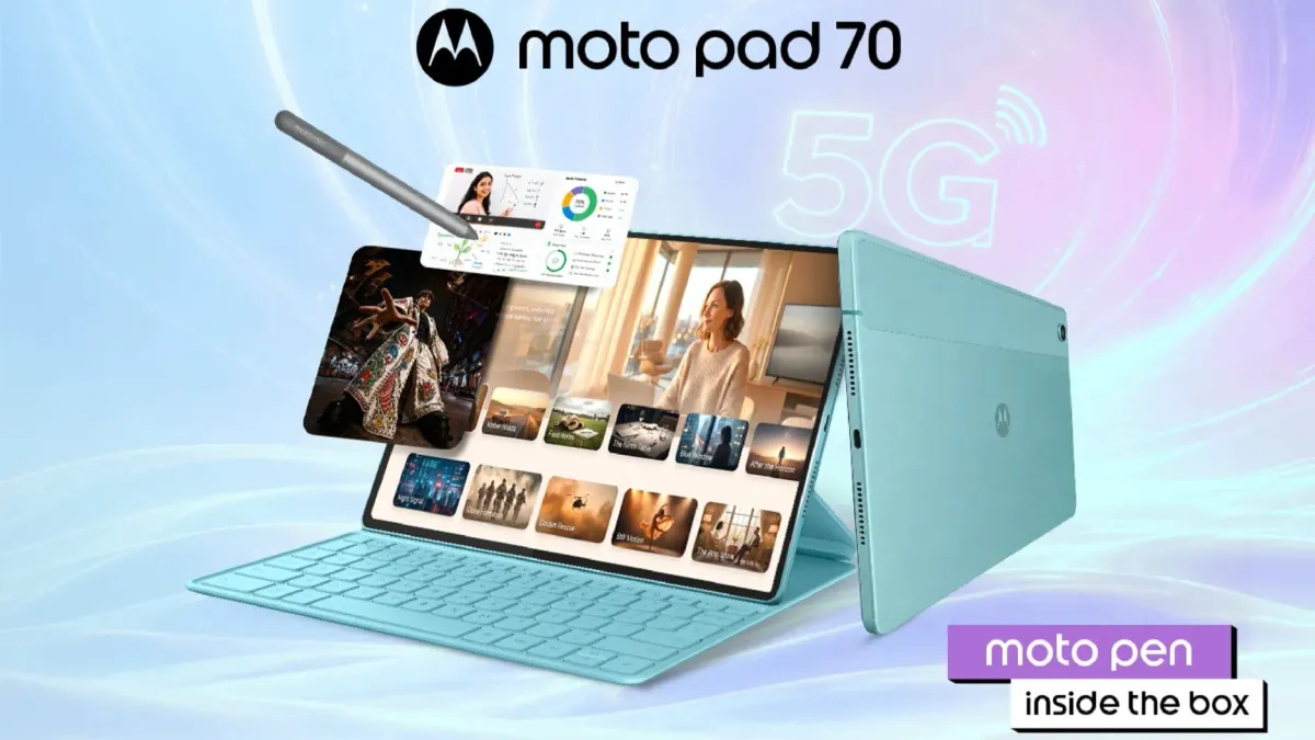 Motorola Luncurkan Moto Pad 70 Tablet 5G Tipis dengan Baterai Jumbo di India