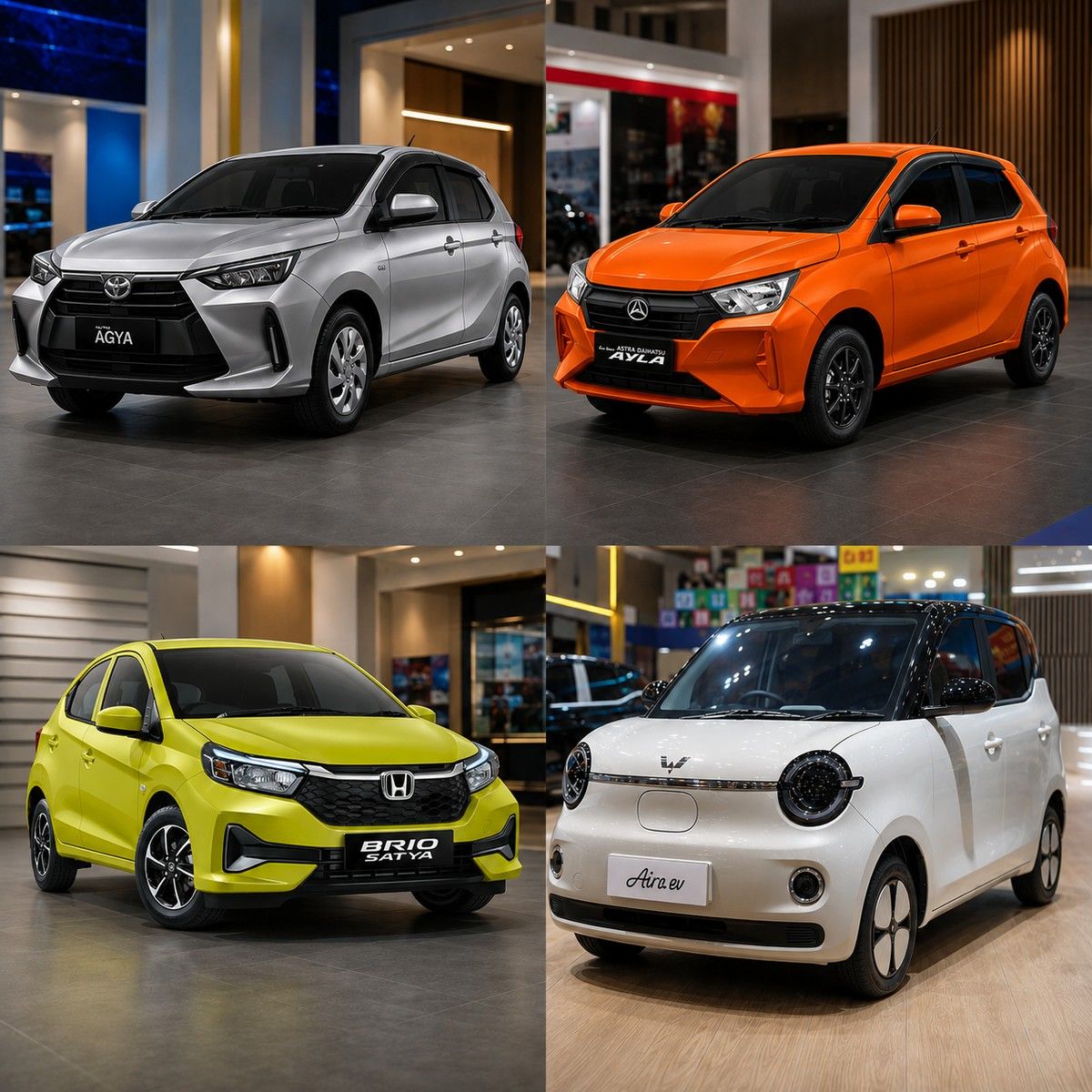 Perbandingan Wuling Aira ev dengan Mobil LCGC Sejenis