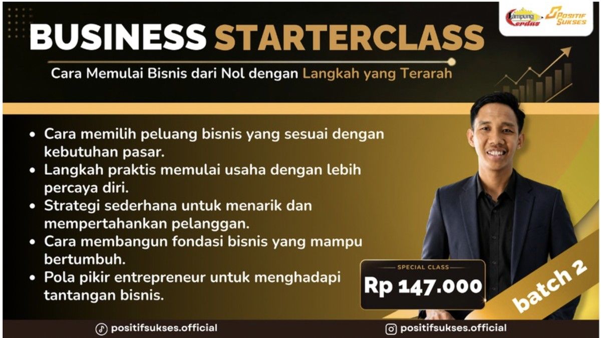 Lampung Cerdas Gelar Business Starter Class Batch 2 untuk Pemula