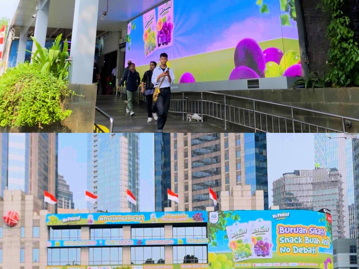 Warganet Ramai Bahas Visual Videotron ‘Hujan Anggur’ di Jakarta