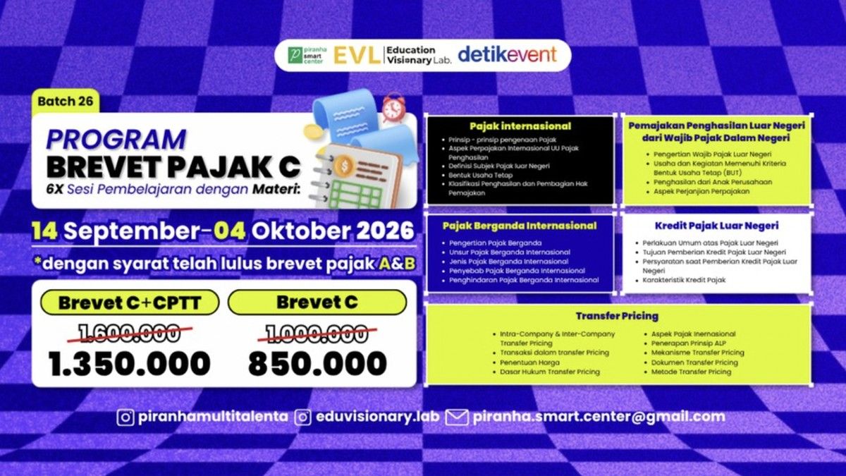 Piranha Smart Center Buka Pelatihan Brevet Pajak C Batch 26