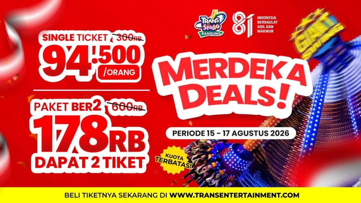 Trans Studio Bandung Tawarkan Promo Merdeka Deals HUT RI ke-81