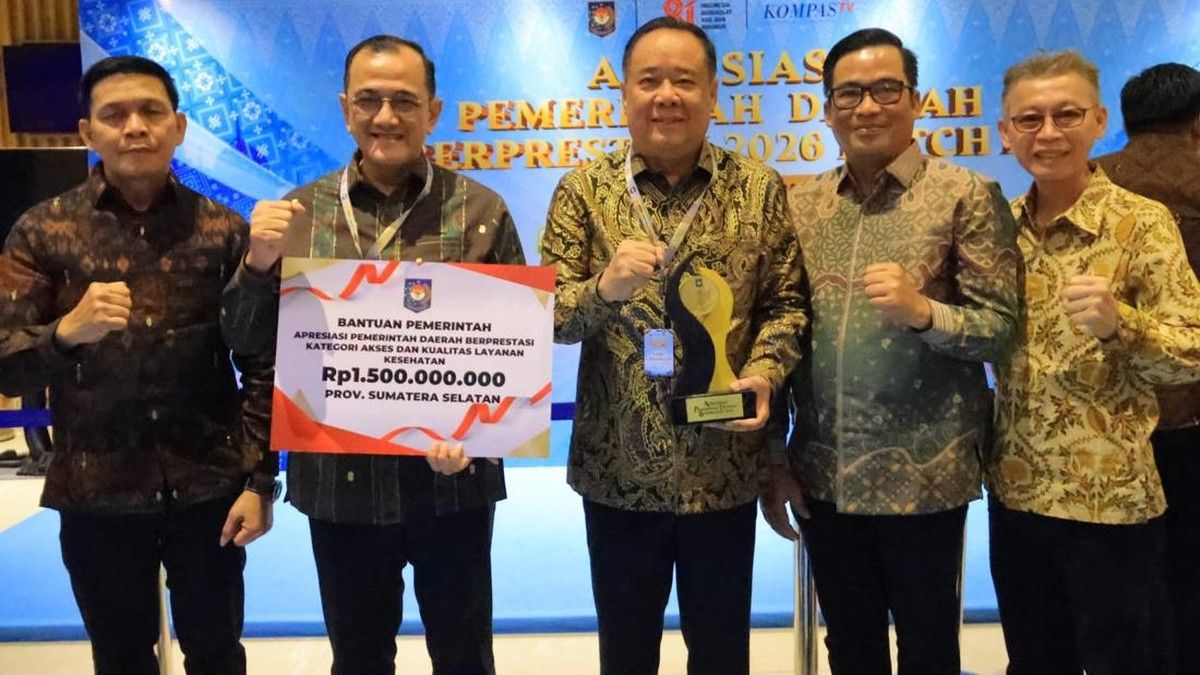 Pemprov Sumsel Raih Apresiasi Terbaik II Pelayanan Kesehatan Tingkat Provinsi