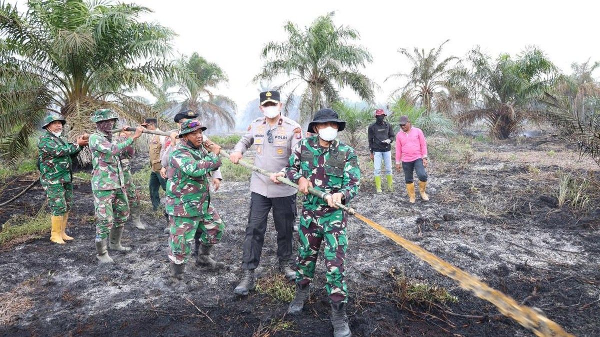 Petugas Gabungan Padamkan Karhutla Seluas 6 Hektare di Rokan Hilir