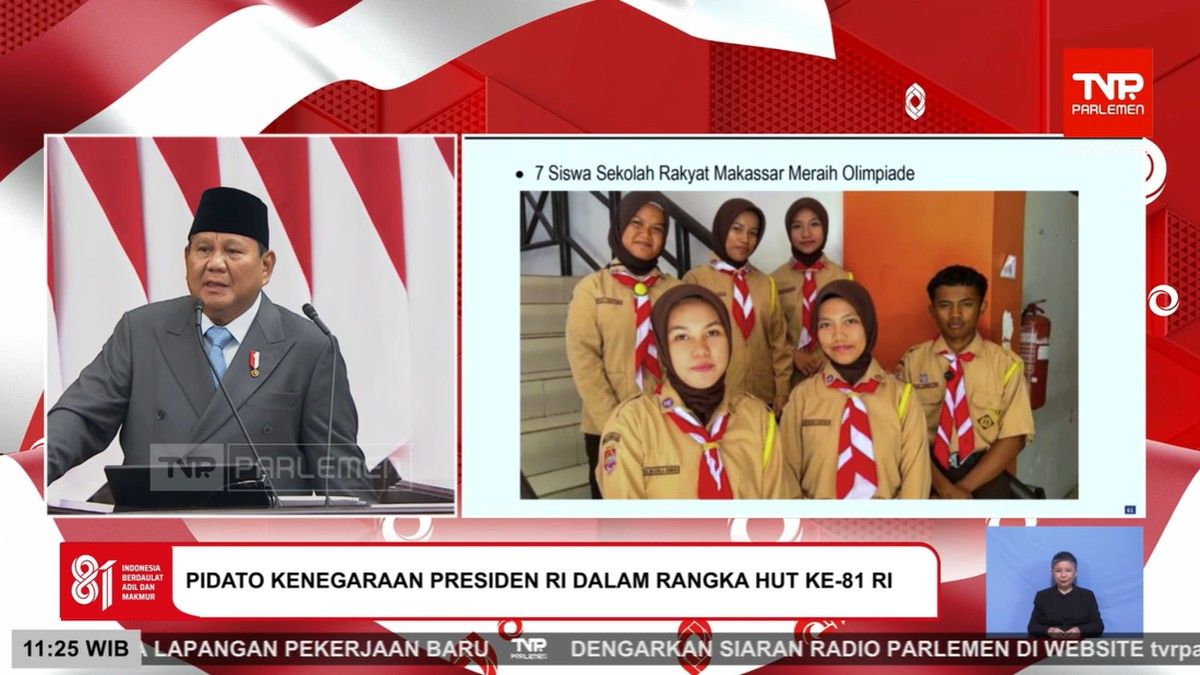 Presiden Prabowo Tampilkan Prestasi Siswa Sekolah Rakyat di Sidang MPR 2026