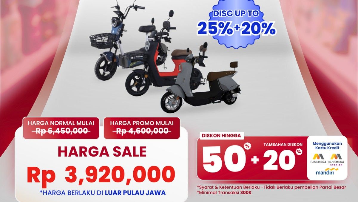 Transmart Gelar Full Day Sale dengan Diskon Besar untuk Sepeda Listrik