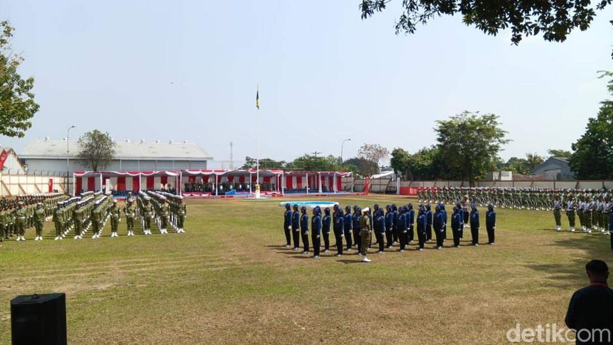 Calon Paskibraka Latihan Gabungan Persiapan HUT ke-81 RI di Depok