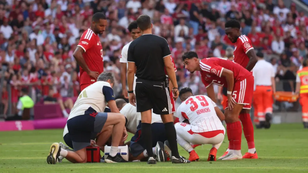 Jamal Musiala Ambruk Saat Bayern Munchen Menang atas RB Leipzig di Telekom Cup