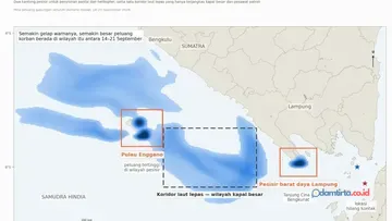 BRIN Petakan Arah Hanyut 8 Orang Hilang di Selat Sunda