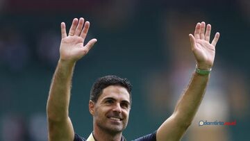 Mikel Arteta Tertawa Tanggapi Julukan Trio Lini Serang Arsenal