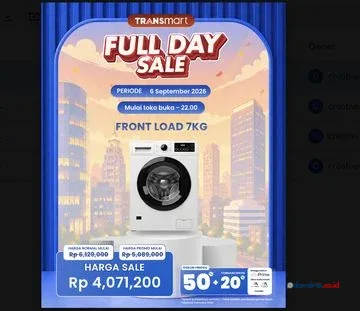 Promo Mesin Cuci Front Load di Transmart Full Day Sale