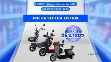 Diskon Sepeda Listrik 45% di Transmart Full Day Sale Mendatang