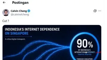 Politikus Singapura Soroti Ketergantungan Internet Indonesia