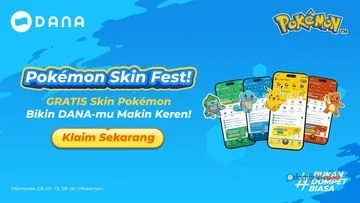 Koleksi Skin Pokémon di DANA, Cara Dapat Pikachu Gratis