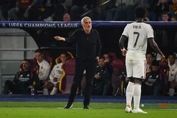 Real Madrid vs AS Roma: Mourinho Geram Aksi Vinicius Jr