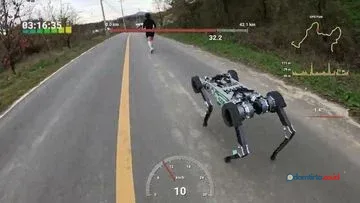 Robot Anjing Berhasil Selesaikan Maraton 42 Km Sekali Cas