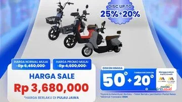 Diskon Besar Sepeda Listrik di Transmart Full Day Sale
